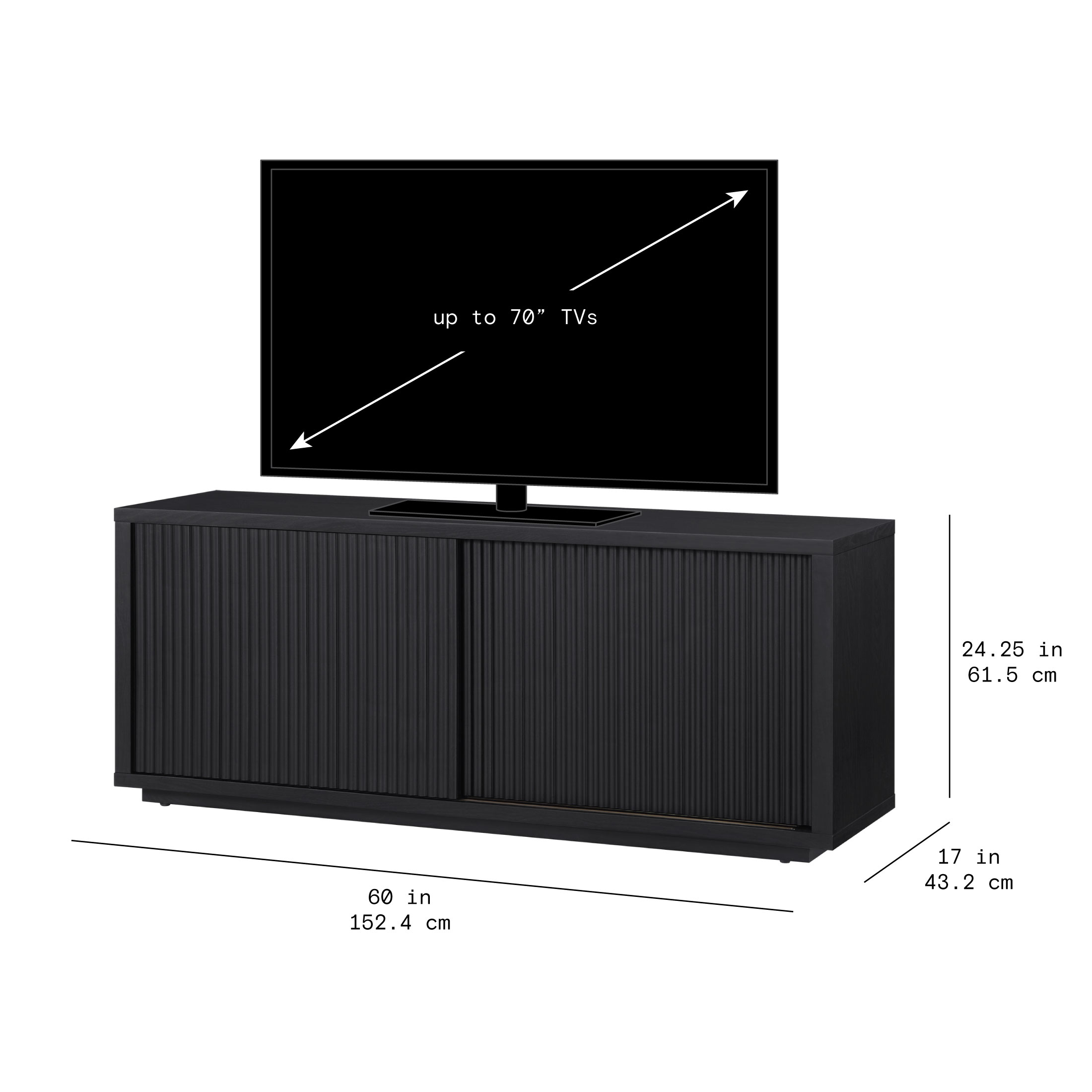 Beautiful by Drew Barrymore Fluted TV Stand for TVs up to 70" photo 3