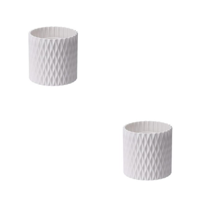 relayinert Stylish And Functional Makeup Brush Holder For Dresser Or Vanity And PP white rotating style 2Set