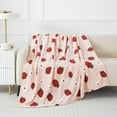 thumbnail image 1 of Mainstays Plush Throw Blanket Strawberry, 1 of 7