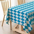 thumbnail image 3 of Oktoberfest Tablecloth for German Oktoberfest Themed Party Decorations Blue Bavarian Flag Check Rectangular Table Cloth for Farmhouse Home Kitchen Decor 60×84inches, 3 of 5