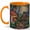 Orange, variant on Magical Mushroom Cottage 11oz Ceramic Mug, Whimsical Forest Fairycore Cup