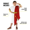 thumbnail image 2 of Morph Roman Toga Red Kids Costume Halloween Costume For Unisex Red X-Large, 2 of 4