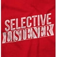 thumbnail image 2 of Sarcastic Attitude Selective Listener Plus Size Long Sleeve Graphic Tee Shirt Brisco Brands 3X, 2 of 5