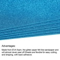 thumbnail image 4 of Glitter EVA Foam Sheets Soft Paper Self-Adhesive 11.8x7.8 Inch Light Blue 6Pcs, 4 of 7