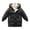 Black, variant on WOYY Toddler Boys Long Down Jacket Children's Winter Hooded Padded Jacket, Sizes 3-4T