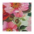 thumbnail image 4 of BANET Water Resistant Pink Chamomile Floral Tablecloth Rectangle Flannel Backed Vinyl Tablecloths Reusable white, 4 of 8