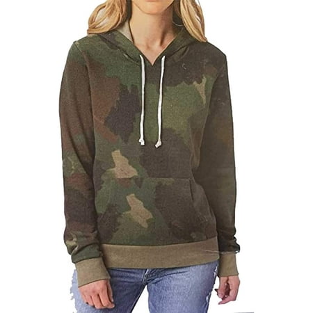 Alternative Women's Athletics Eco Jersey Pullover Hoodie Dreamstate Camo