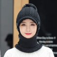 thumbnail image 5 of Gorro de protección auditiva de punto para mujer de invierno europeo y, 5 of 5
