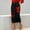 Black, variant on Denim Skirt For Women Floral Print High Waist Midi Skirts Front Button Straight Cut Bottom With Pockets For Weekend