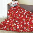 thumbnail image 6 of Bingfone Christmas Santa Cartoon Snowman A Print Flannel Fleece Blanket Throw Blanket for Bed,Sofa,Couch,Travel,Camping(80"x60" ), 6 of 8