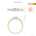 thumbnail image 4 of Angara Natural 0.6 Ct. Aquamarine with Diamond Classic Ring in 14K Yellow Gold for Women (Ring Size: 11.5), 4 of 9