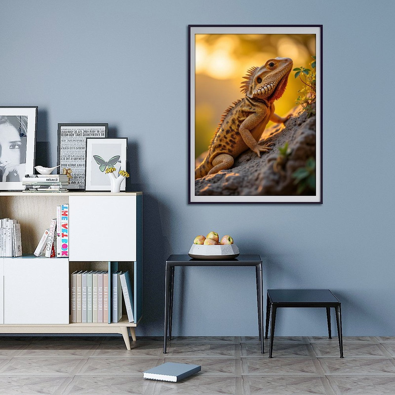 Diamond Art Kits for Adults - 5d Sunset Lizard On Rock Diamond Painting for Adults, Diamond Art for Adults Beginners, Diamond Painting Kits for Adults for Home Wall Decor