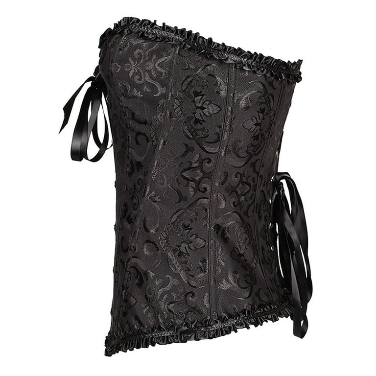 Leesechin Womens Shapewear Clearance Body Shaper Vintage Gothic Party  Floral Lace Up Slim Corset Bustier Tube Top