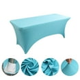 thumbnail image 3 of [6 pies] Funda para mesa de patio elástica rectangular, ajustada, lavable y resistente a las arrugas para eventos, bodas, banquetes y fiestas, 3 of 5