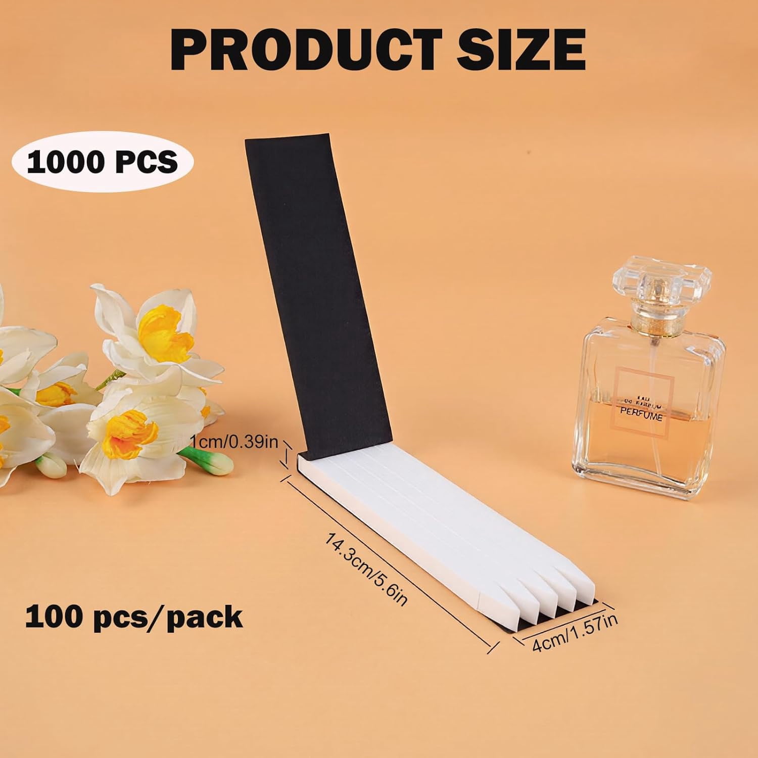 ABCISI 1000 Pcs Perfume Tester Strips, Disposable Fragrance Tester Strips, Essential Oils Test Strip for Aromatherapy, Fast and Accurate Results with Portable Size, Safe Paper Material