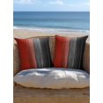 thumbnail image 4 of Outdoor Pillows Waterproof Set of 2, Red Black Ombre Patio Throw Pillows for Couch Bed Sofa with Insert, Vintage Farmhouse Wooden Decorative Travel/Reading/Camping Pillow Set 18x18 Inch, 4 of 8