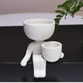 thumbnail image 3 of Ceramic Succulent Pot Creative Human Shaped Small Ceramic Flower Pots Mini Plant Planters for Desktop Usage Home Decoration, 3 of 7