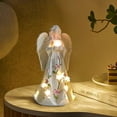 thumbnail image 4 of Angel Figurine Home Decor, Angel Statue with Led Light Loving Heart Ornaments AAA Battery Powered, Perfect Gift for Mother's Day, Frind, Sister, Grandma, Unique Housewarming Gifts, Mum Gifts, 4 of 6