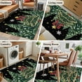 thumbnail image 5 of Black Christmas Area Rugs 3'x5', Washable Small Throw Rugs for Living Room Bedroom, Snowflake Xmas Christmas Tree Indoor Outdoor Rug Non-Slip Low Pile Carpet Runner Reversible Floor Mats, 5 of 8