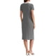 thumbnail image 3 of INSPIRE CHIC Vestido Midi de Punto Rayado de Verano para Mujer con Cuello en V y Manga Corta XS Negro, 3 of 6