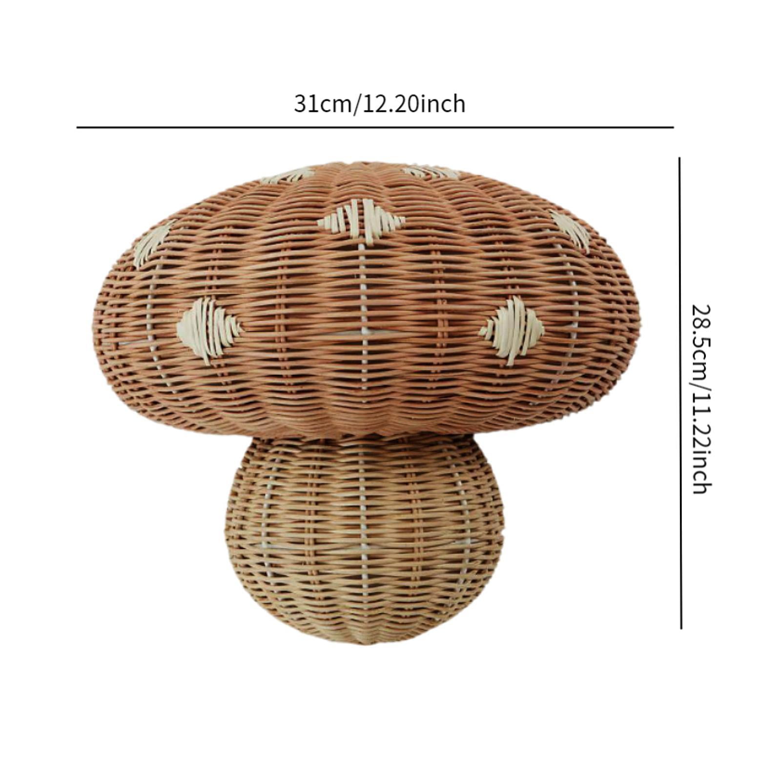 Bothyi Wall Hanging Lamp Shade Handwoven Lampshade Shaped Boho Retro Lamp Bulb