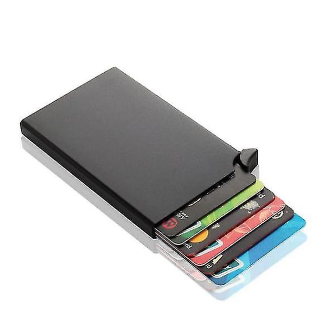 Card Holder Wallet, Men's Minimalist Slim Metal Rfid Blocking Contactless Card Protector