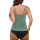 thumbnail image 4 of Karight Women Flowy Tankini Top Swimsuit Top Only Swim Tankini Summer Ruffle High Waist with Bra Support, 4 of 6