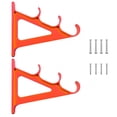 thumbnail image 4 of 2 Pcs Support de Canne à Pêche pour Mur de Véhicule à Domicile Rangement 3 Positions Emballage à Bulles Rouges, 4 of 8
