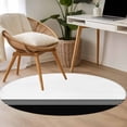 thumbnail image 5 of Modern Art Round Area Rugs 3 ft, Black White Simple Striped Farmhouse Washable Small Area Rug with Non-Slip Sturdy Edge Binding Round Front Door Mat Floor Carpet for Entryway, 5 of 9