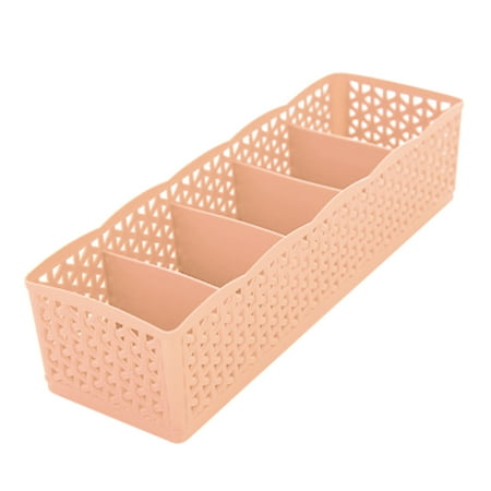 Grid Basket - 5 Grids Makeup Storage Boxes Bins Basket Organizer Women Men Socks Bra Underwear Storage Container Case