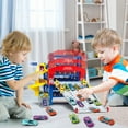 thumbnail image 3 of VATOS Sliding Track Truck Car Toy, Parking Toy Storage Track Car Toy with 10 Cars for Boys Aged 3-8, 3 of 9