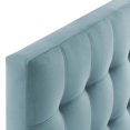 thumbnail image 3 of Modway Lily Tête de Lit Simple Capitonnée en Velours de Performance, Bleu Pâle, 3 of 4