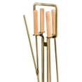 thumbnail image 3 of Modern Ember Levi 29.5" H 5 Piece Fireplace Tool Set inch Aged Brass - Black, 3 of 8