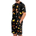 thumbnail image 4 of Mens Pajamas Set Halloween Soft Short Sleeve Pjs Pumpkin Pajamas 2 Piece Sleepwear Mens Loungewear Sets Summer with Pockets, 4 of 7
