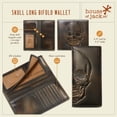 thumbnail image 3 of Cartera larga House of Jack Co. SKULL Cuero de plena flor, 3 of 3