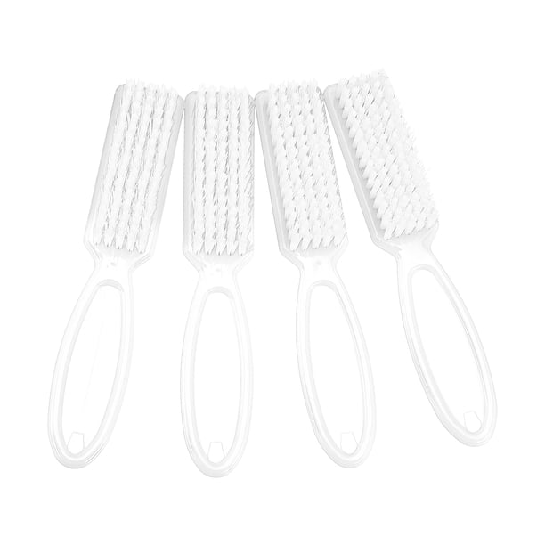 6 cepillos para uñas, herramientas de limpieza de uñas, cepillo de manicura con mango de plástico, cepillos de pedicura, color blanco