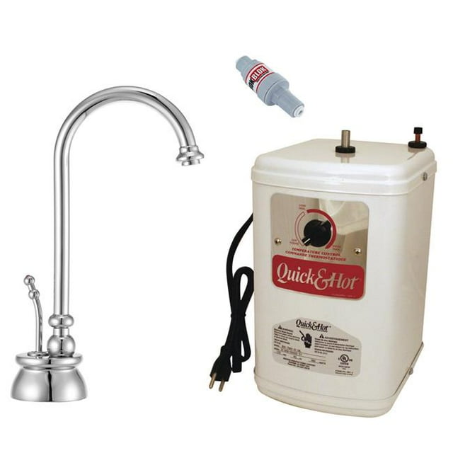Westbrass D261HFP-26 Distributeur d'Eau Chaude Traditionnel de 10 Po et Réservoir en Chrome Poli