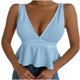 thumbnail image 1 of Blusa sin mangas pequeña para mujer, informal, sexy, a la moda, de verano, con cremallera en V profundo, para vacaciones Pompotops  lopia999724, 1 of 8