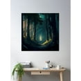 thumbnail image 2 of The Night Forest Poster Wall Art, Modern Wall Decor, 24x24 UNFRAMED, 2 of 3