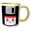 Yellow/White, variant on 3drose, Kawaii Cute Happy Floppy Disk - Geeky Retro Computer - Japanese Anime Smiling Cartoon with Red Label, 11oz Mug