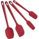 thumbnail image 1 of Juego de 4 espátulas de silicona, espátula de goma de grado alimenticio, mango resistente mejorado con agarre ergonómico, resistente al calor hasta 600 °F para utensilios de cocina antiadherentes., 1 of 6