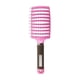 thumbnail image 1 of Cepillo de pelo con ventilación y punta de bola, curvo, ventilado, desenredante, masajeador, para peinar el cabello, para hombres y mujeres, color rosa, 1 of 12