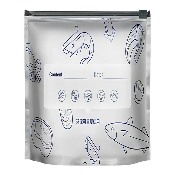 Food Storage Bags, Aluminum Foil Ziplock Bags, Airtight Sealing for Freezer, Reusable Food-Grade Containers, Kitchen Organization Essentials