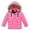 Hot Pink, variant on Stamzod Down Coats for Baby Boys Girls Winter Warm Jacket Detachable Hat Hood Jackets Pocket Long Sleeve Fleece Children's Outerwear with Zipper 3Y-12Y