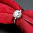 thumbnail image 6 of QQTDFG Platinum Plated Encrusted Halo Solitaire Ring AAA Zirconia Women B303-6, 6 of 7