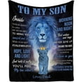 thumbnail image 1 of JUYGO Personalized Love Blanket Throw to My Son from Dad This blanket is a piece of my heart bring You comfort and warmth Blanket for Son, 1 of 5