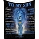 thumbnail image 1 of LHSHID Personalized Love Blanket Throw to My Son from Dad This blanket is a piece of my heart bring You comfort and warmth Blanket for Son, 1 of 5