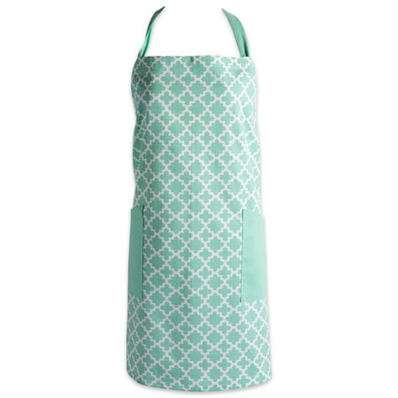 

Aqua Lattice Print 2-Pocket Apron