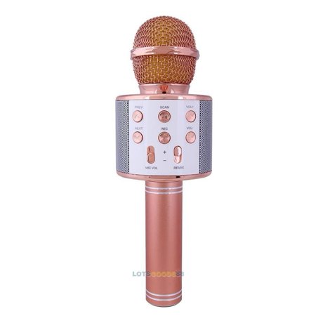 WS-858 Wireless Karaoke Handheld Microphone USB KTV Player Bluetooth ...