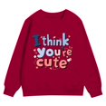 thumbnail image 4 of Toddler Boy Valentines Day Outfit Crewneck Sweatshirt Lover Themed Letter Print Long Sleeve Pullover Toddler Girl Sweatshirt for Toddler 2-3 Years, 4 of 4